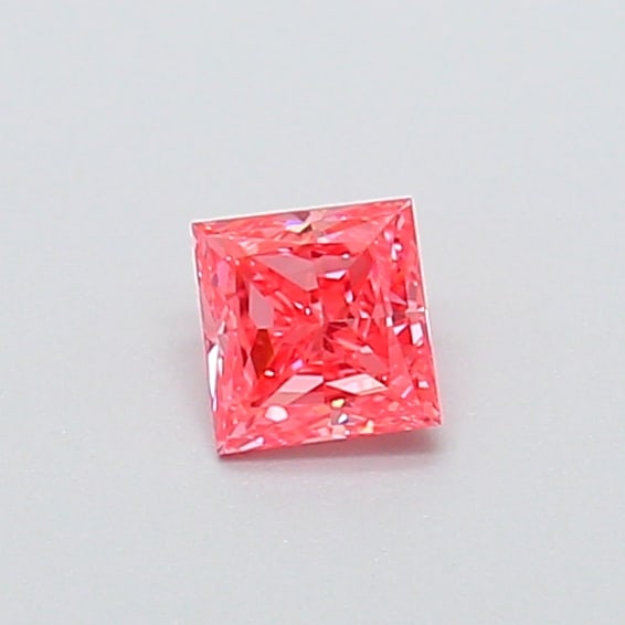Fancy Lab Grown Diamond PRINCESS Shape 0.28 cts VVS1 Grade FANCY VIVID PINK Color: Fancy Lab Grown Diamond PRINCESS Shape 0.28 cts VVS1 Grade FANCY VIVID PINK Color. Natural fancy colour lab-grown diamond, certified. Ideal for bespoke fine jewelry, engagement rings, and collectors o
