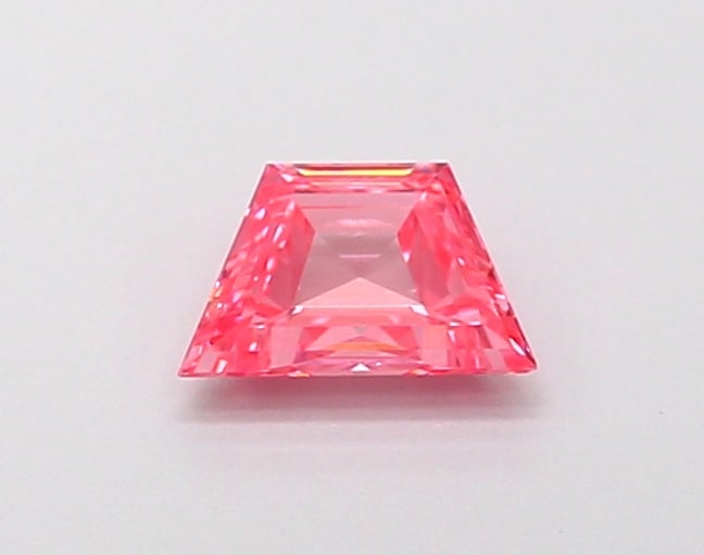 Fancy Lab Grown Diamond TRAPEZOID Shape 0.3 cts VS2 Grade FANCY VIVID PINK Color: Fancy Lab Grown Diamond TRAPEZOID Shape 0.3 cts VS2 Grade FANCY VIVID PINK Color. Natural fancy colour lab-grown diamond, certified. Ideal for bespoke fine jewelry, engagement rings, and collectors of