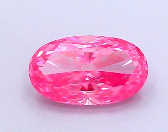 Fancy Lab Grown Diamond OVAL Shape 0.68 cts VVS2 Grade FANCY VIVID PINK Color: Fancy Lab Grown Diamond OVAL Shape 0.68 cts VVS2 Grade FANCY VIVID PINK Color. Natural fancy colour lab-grown diamond, certified. Ideal for bespoke fine jewelry, engagement rings, and collectors of ra