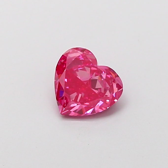 Fancy Lab Grown Diamond HEART Shape 0.75 cts VS1 Grade FANCY VIVID PINK Color: Fancy Lab Grown Diamond HEART Shape 0.75 cts VS1 Grade FANCY VIVID PINK Color. Natural fancy colour lab-grown diamond, certified. Ideal for bespoke fine jewelry, engagement rings, and collectors of ra