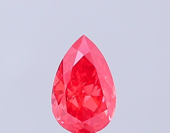 Fancy Lab Grown Diamond PEAR Shape 0.94 cts VS1 Grade FANCY VIVID RED Color: Fancy Lab Grown Diamond PEAR Shape 0.94 cts VS1 Grade FANCY VIVID RED Color. Natural fancy colour lab-grown diamond, certified. Ideal for bespoke fine jewelry, engagement rings, and collectors of rare