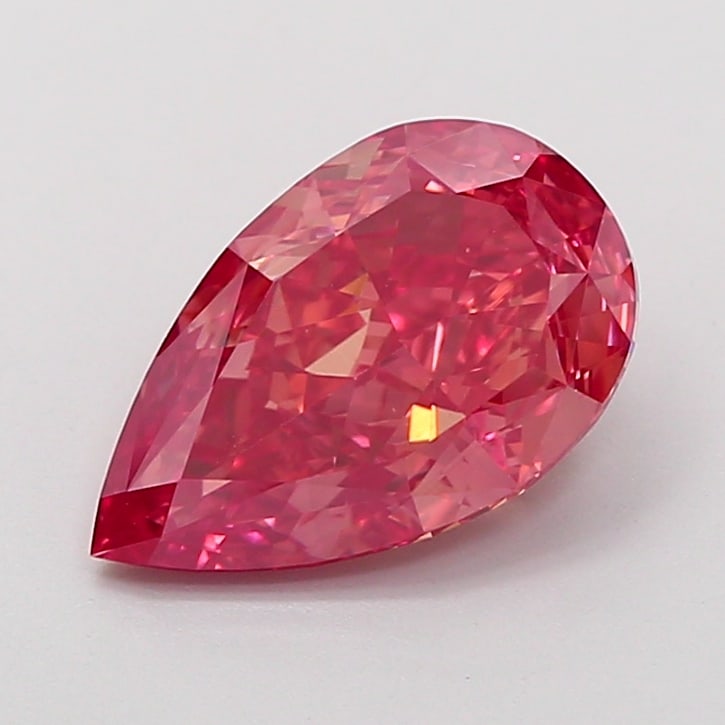 Fancy Lab Grown Diamond PEAR Shape 2.34 cts VS1 Grade FANCY VIVID RED Color: Fancy Lab Grown Diamond PEAR Shape 2.34 cts VS1 Grade FANCY VIVID RED Color. Natural fancy colour lab-grown diamond, certified. Ideal for bespoke fine jewelry, engagement rings, and collectors of rare