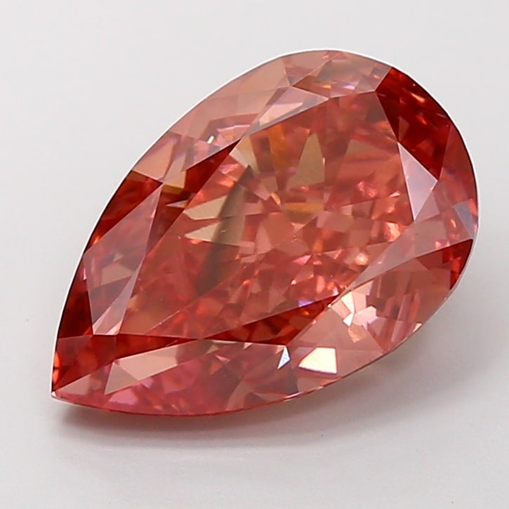 Fancy Lab Grown Diamond PEAR Shape 5.82 cts VS2 Grade FANCY VIVID RED Color: Fancy Lab Grown Diamond PEAR Shape 5.82 cts VS2 Grade FANCY VIVID RED Color. Natural fancy colour lab-grown diamond, certified. Ideal for bespoke fine jewelry, engagement rings, and collectors of rare