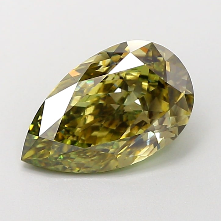 Fancy Lab Grown Diamond PEAR Shape 2.14 cts VS1 Grade FANCY OLIVE GREEN Color: Fancy Lab Grown Diamond PEAR Shape 2.14 cts VS1 Grade FANCY OLIVE GREEN Color. Natural fancy colour lab-grown diamond, certified. Ideal for bespoke fine jewelry, engagement rings, and collectors of ra