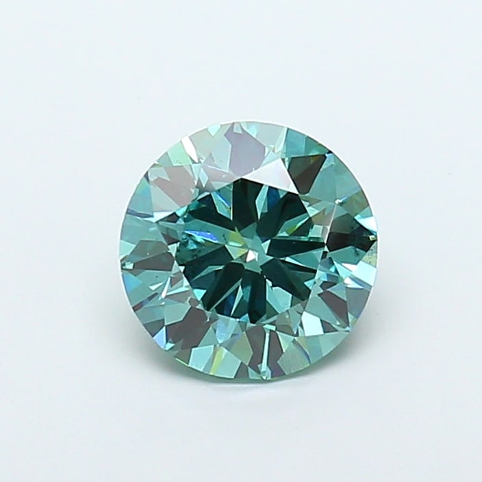 Fancy Lab Grown Diamond ROUND Shape 2.17 cts VS2 Grade FANCY VIVID GREEN Color (1 of 1)