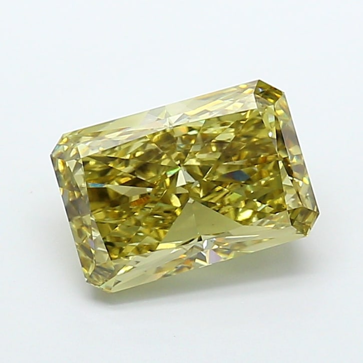 Fancy Lab Grown Diamond RADIANT Shape 6.32 cts VS2 Grade FANCY OLIVE GREEN Color: Fancy Lab Grown Diamond RADIANT Shape 6.32 cts VS2 Grade FANCY OLIVE GREEN Color. Natural fancy colour lab-grown diamond, certified. Ideal for bespoke fine jewelry, engagement rings, and collectors of