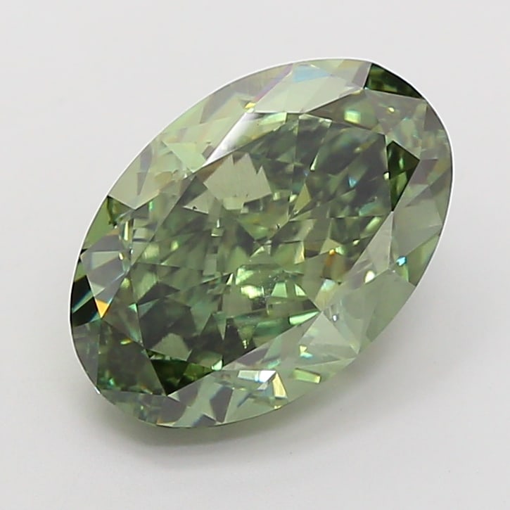 Fancy Lab Grown Diamond OVAL Shape 7.14 cts VS2 Grade FANCY VIVID GREEN Color: Fancy Lab Grown Diamond OVAL Shape 7.14 cts VS2 Grade FANCY VIVID GREEN Color. Natural fancy colour lab-grown diamond, certified. Ideal for bespoke fine jewelry, engagement rings, and collectors of ra