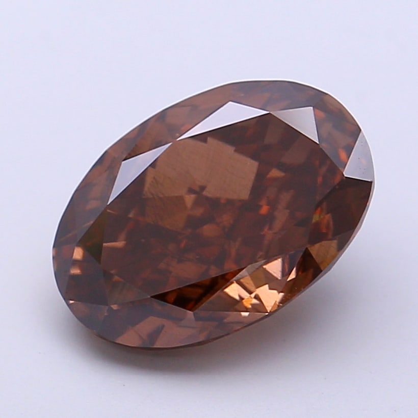 Fancy Lab Grown Diamond OVAL Shape 4.07 cts VS2 Grade FANCY BROWN Color: Fancy Lab Grown Diamond OVAL Shape 4.07 cts VS2 Grade FANCY BROWN Color. Natural fancy colour lab-grown diamond, certified. Ideal for bespoke fine jewelry, engagement rings, and collectors of rare fan