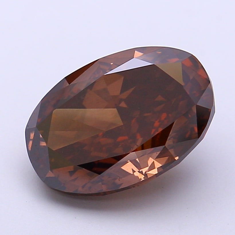 Fancy Lab Grown Diamond OVAL Shape 4.62 cts VS2 Grade FANCY DARK BROWN Color: Fancy Lab Grown Diamond OVAL Shape 4.62 cts VS2 Grade FANCY DARK BROWN Color. Natural fancy colour lab-grown diamond, certified. Ideal for bespoke fine jewelry, engagement rings, and collectors of rar