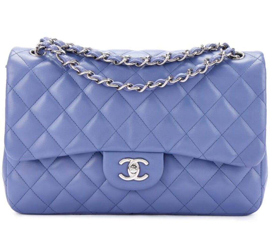 Chanel Blue Leather Shoulder Bag (1 of 1)