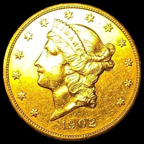 Beautiful 1902-S Gold $20 Liberty Head Double Eagle
