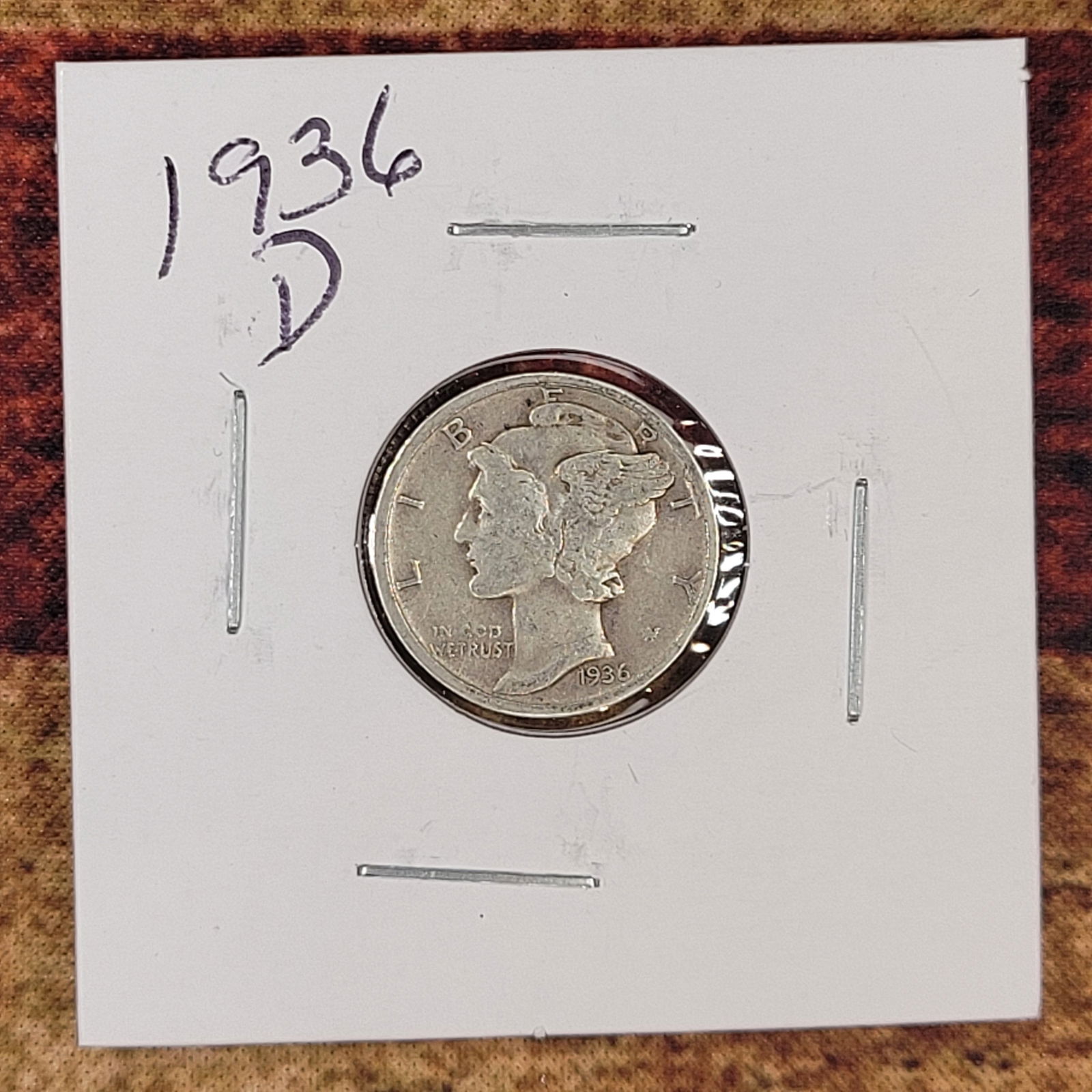 Very Nice Silver Mercury Dime 1936-S (1 of 2)