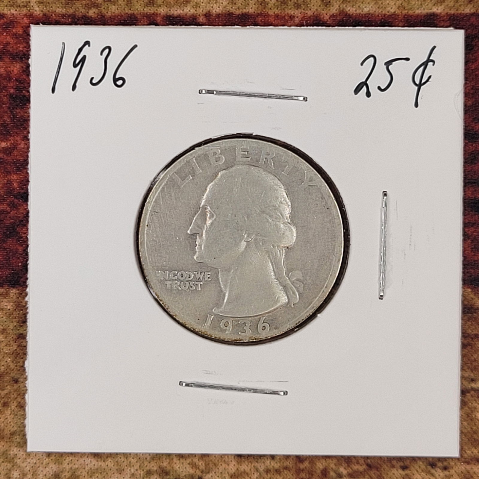 Very Nice Silver Washington Quarter 1936 (1 of 2)