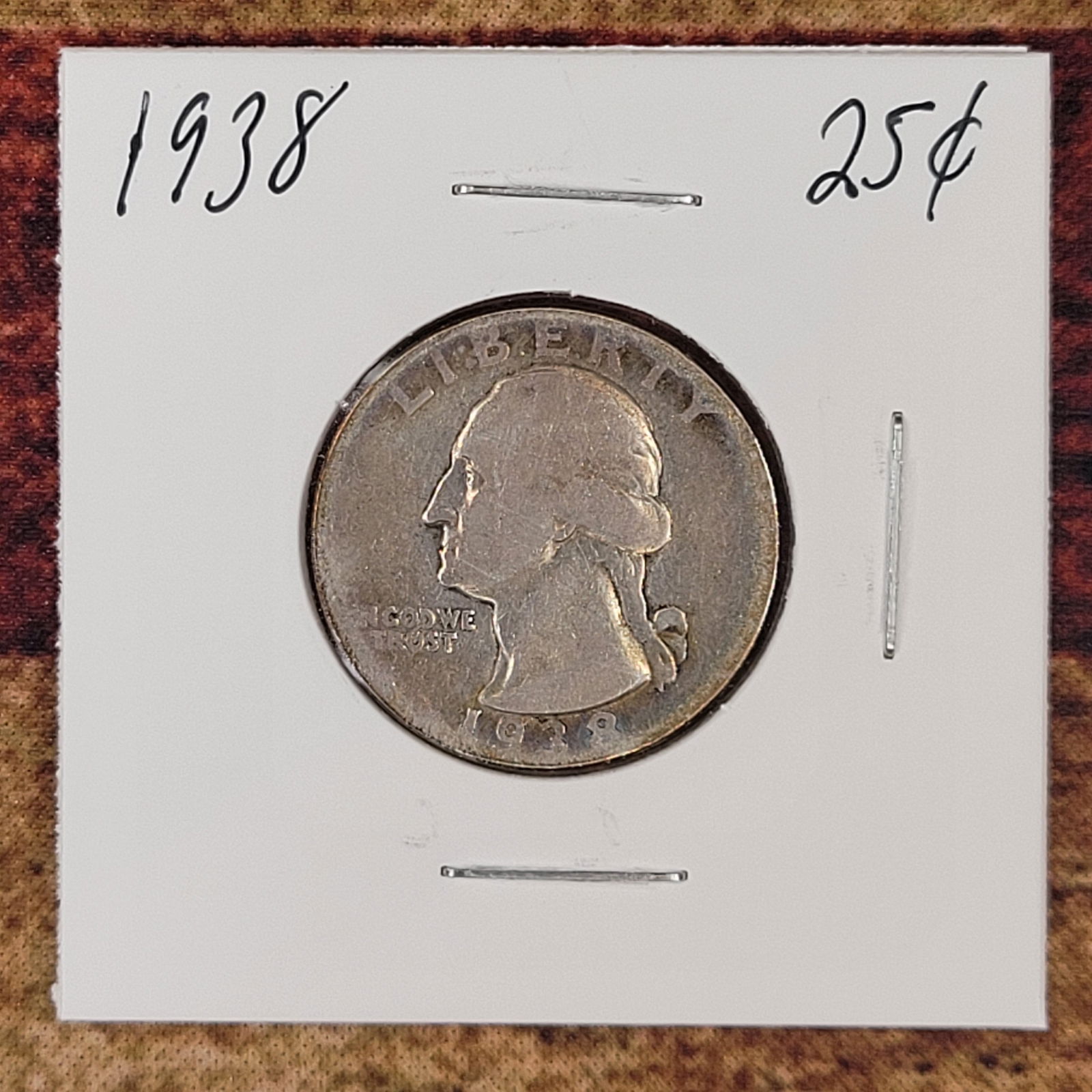 Very Nice Silver Washington Quarter 1938 (1 of 2)