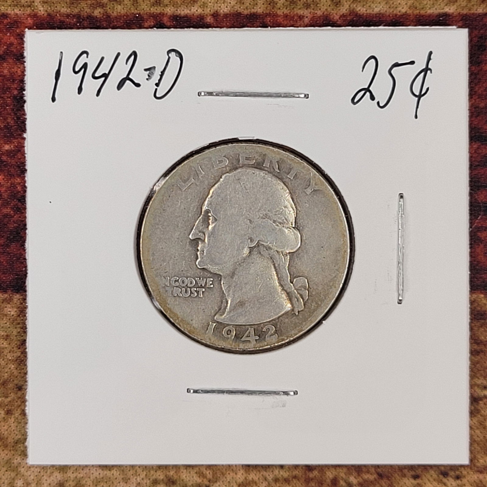 Very Nice Silver Washington Quarter 1942-D: Very Nice Silver Washington Quarter 1942-DSee Pics for DetailsShipping with USPS. We combine shipping for multiple lots.