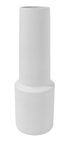 Tall West German Ceramic Vase in White