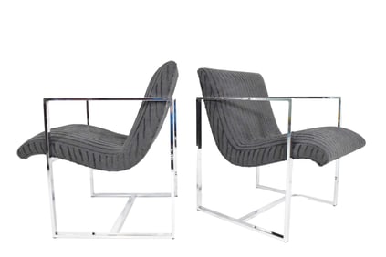 Milo Baughman Scoop Lounge Chairs