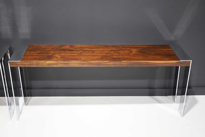 Flair Rosewood and Chrome Console - Single Console