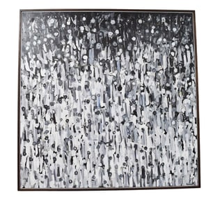 Larry Locke, "The Crowd" , Acrylic on Canvas, Dtd 2019