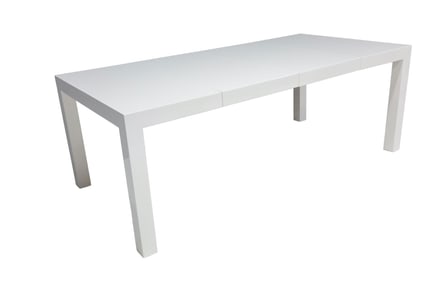 Milo Baughman for Thayer Coggin Parsons Style Dining Table in White Lacquer