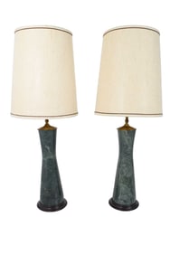 Marble Table Lamps in Teal