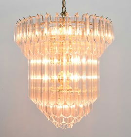 Large Lucite Chandelier, Six Tiers, 1960s