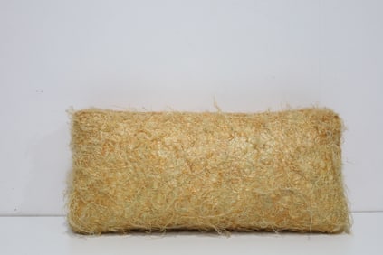 Orange Pillow with Textured Fabric