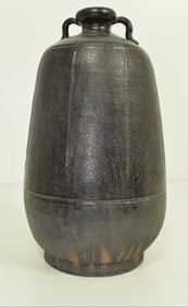 Large Primitive Style Ceramic Vase