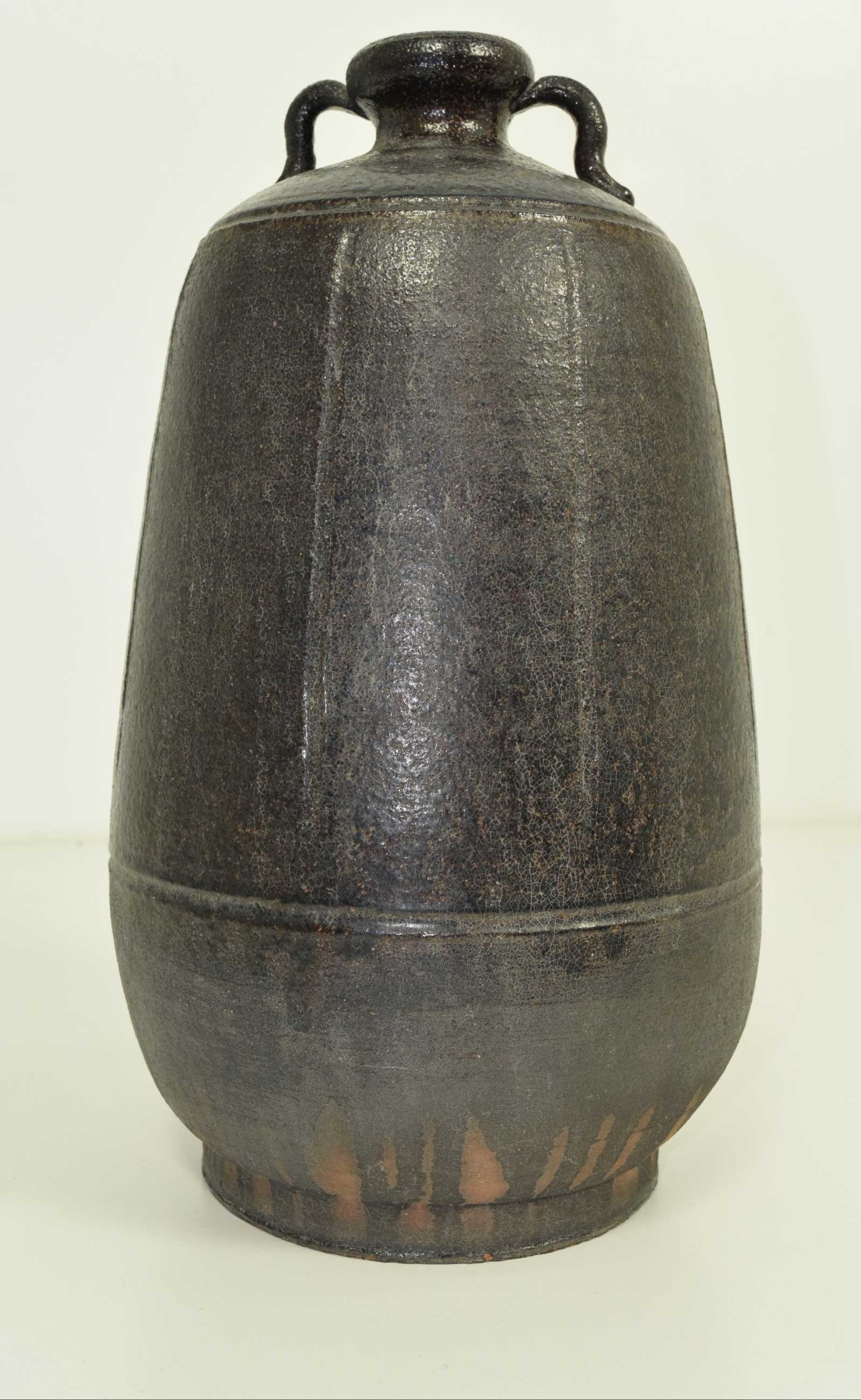 Large Primitive Style Ceramic Vase: Great for decorative accents