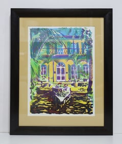 Kennedy Signed Hemingway House Lithograph