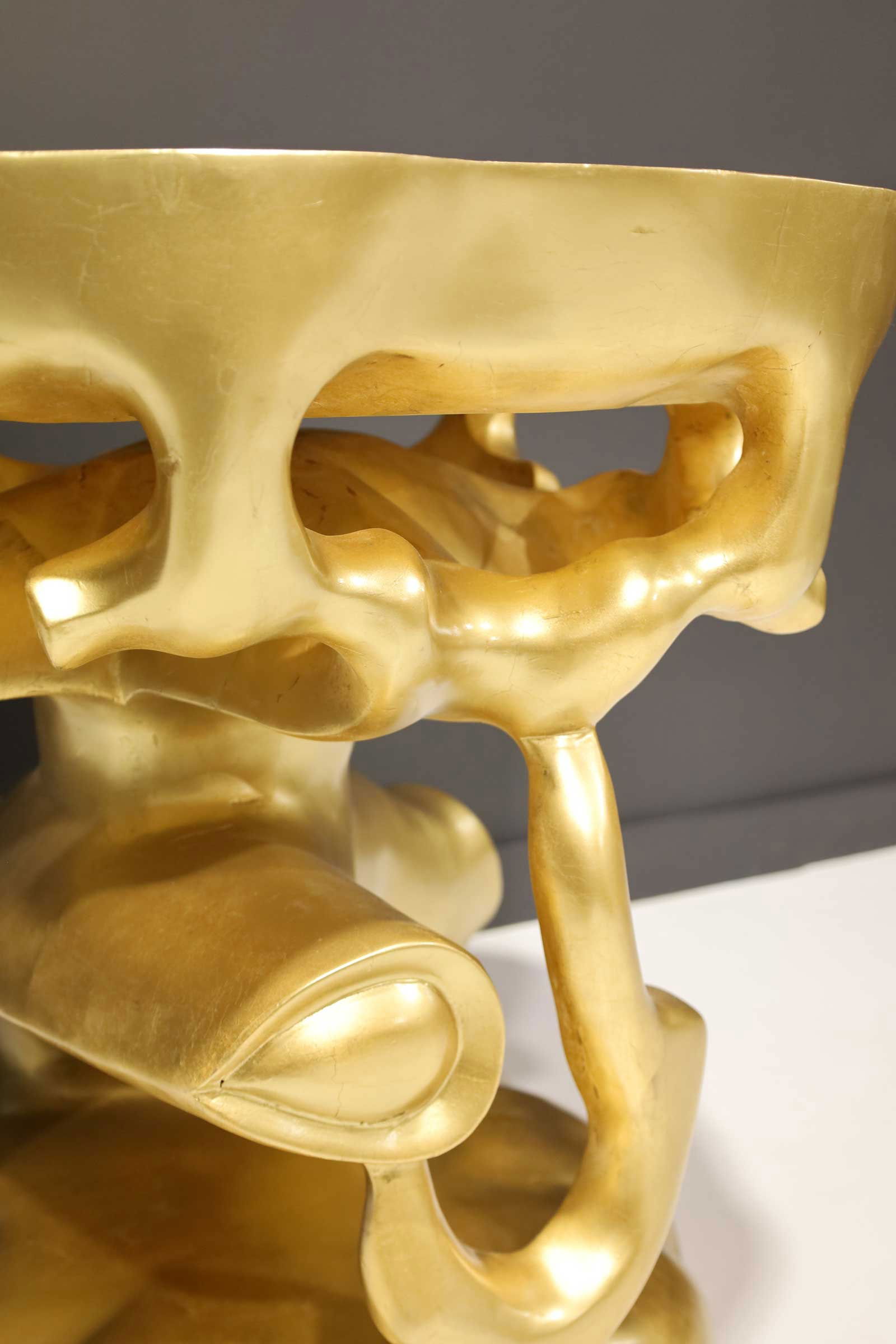 Scala Luxury Gold Leaf Truffle Trunk Table - 3