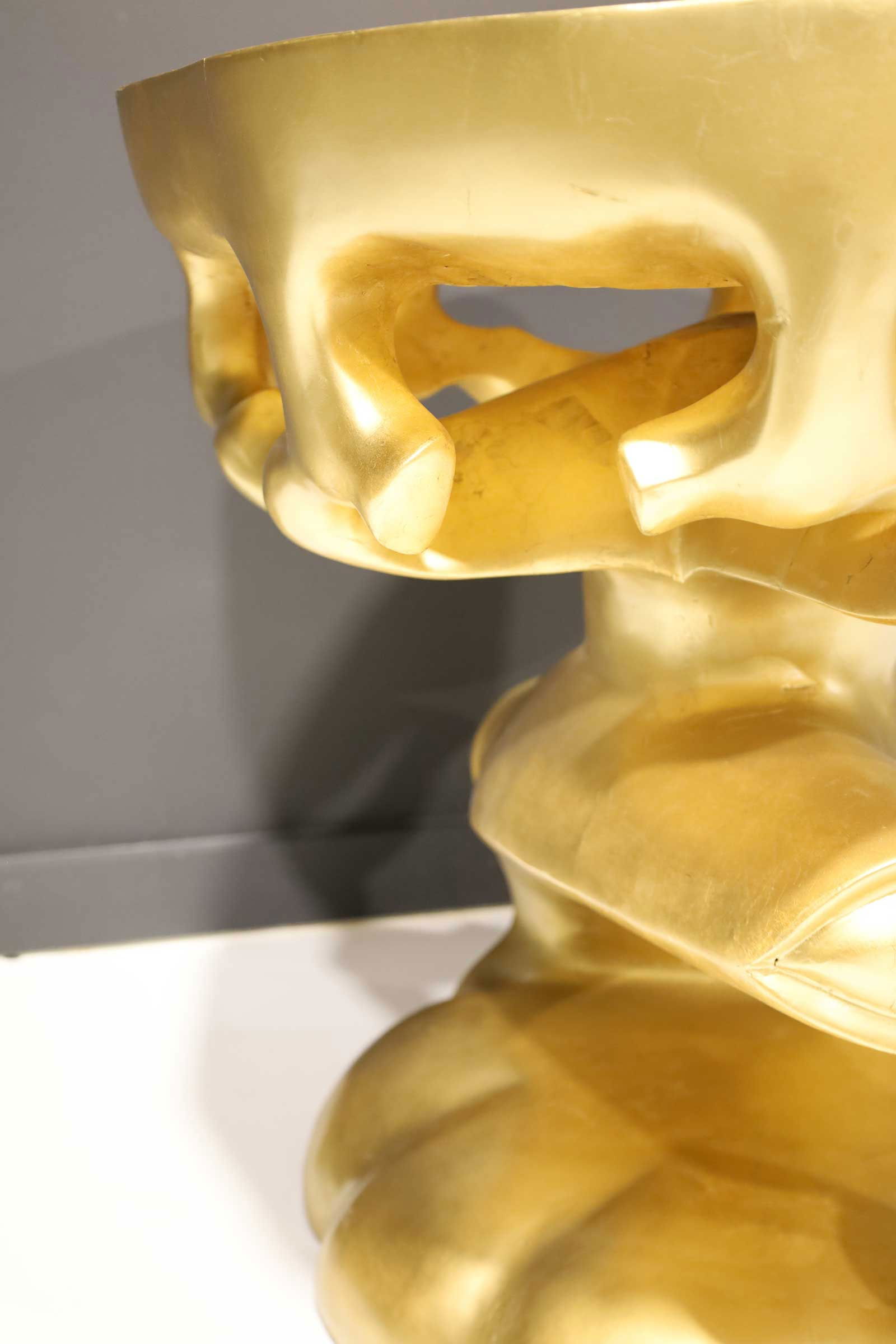 Scala Luxury Gold Leaf Truffle Trunk Table - 4