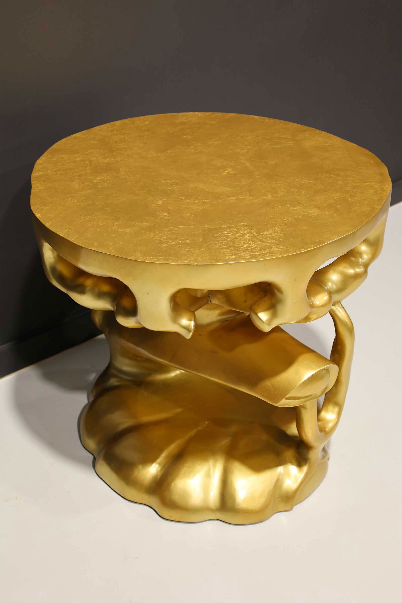 Scala Luxury Gold Leaf Truffle Trunk Table - 6