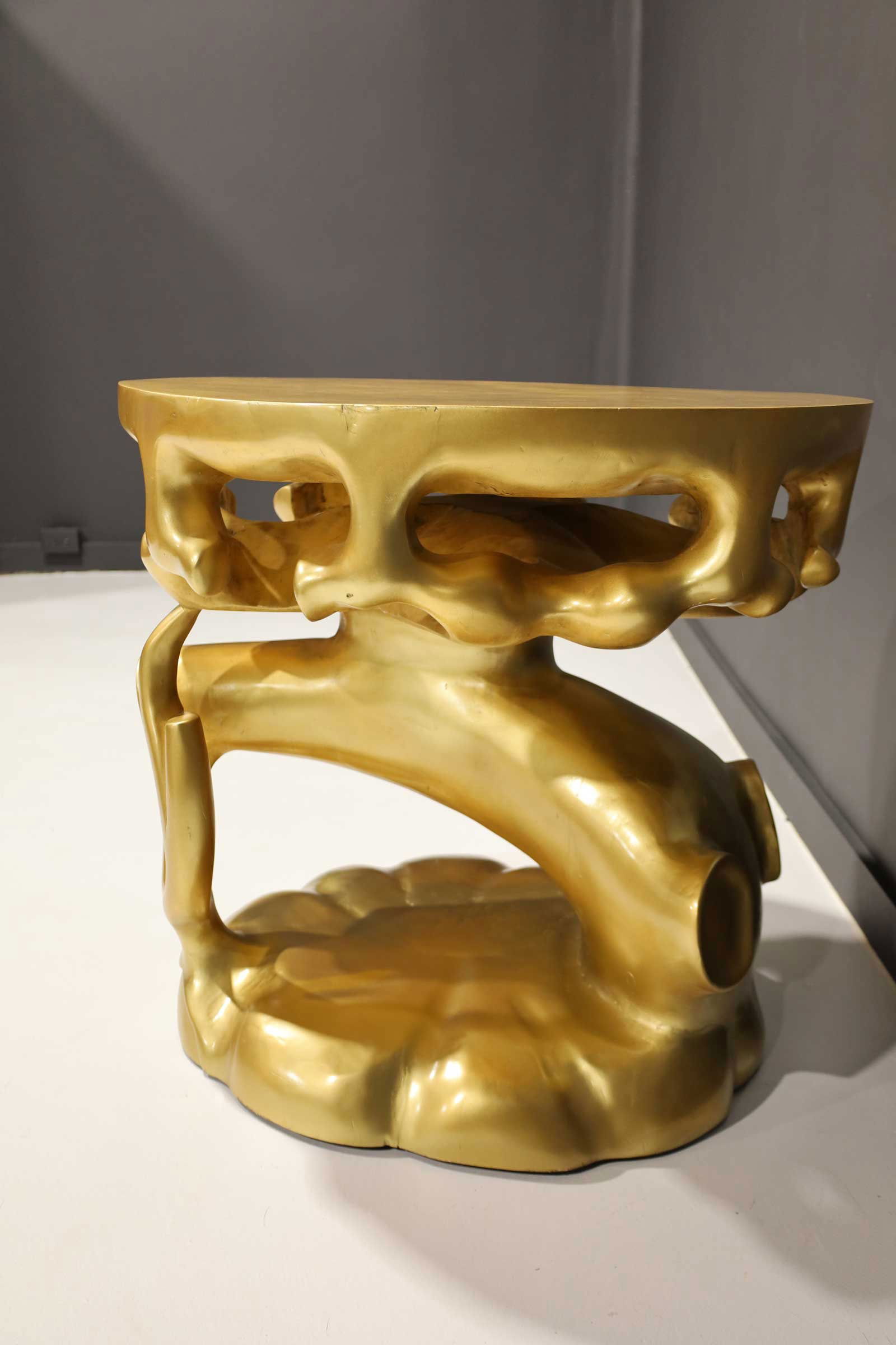 Scala Luxury Gold Leaf Truffle Trunk Table - 8