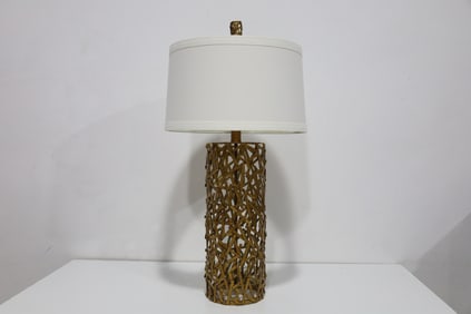 Brass Finish Lamp with Shade