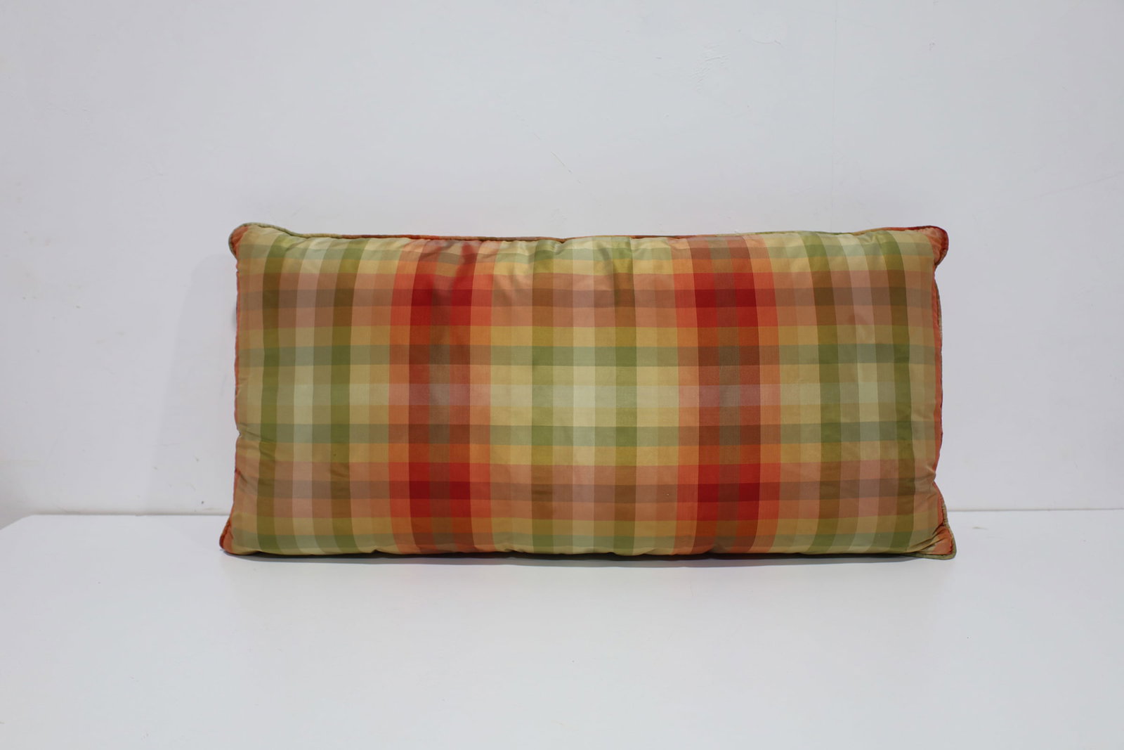 Large Plaid Pillow in Multiple Colors: Great for bedding or a sofa.