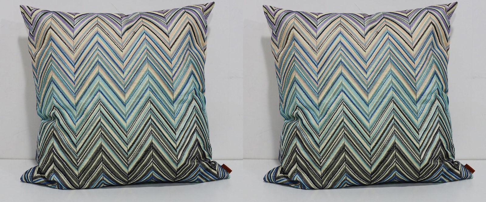 Pair of Missoni Pillows: Colorful pillows by Missoni