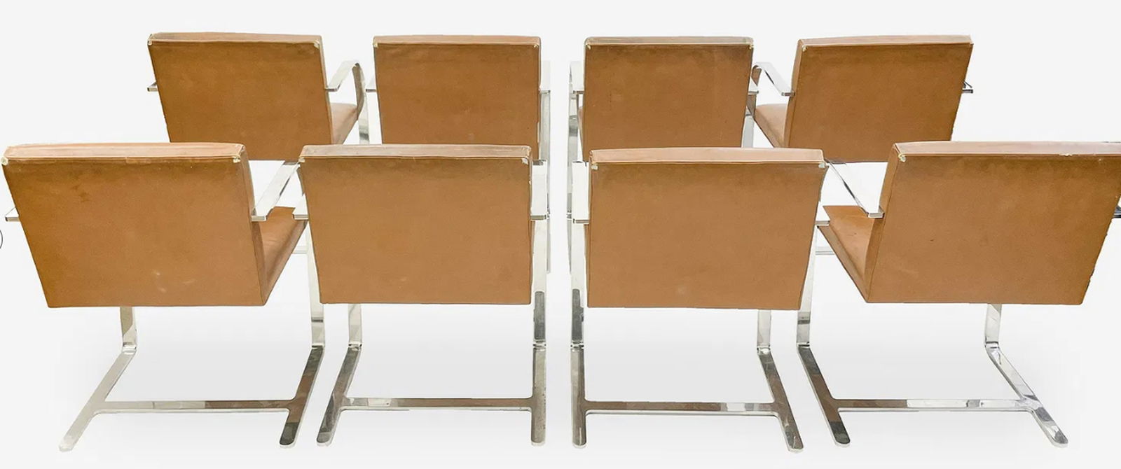 Set of 8 Brno Chairs by Mies van der Rohe for Knoll in Leather - 2