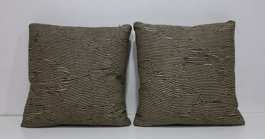 Kelly Wearstler Avant Fabric Square Pillows, Pair