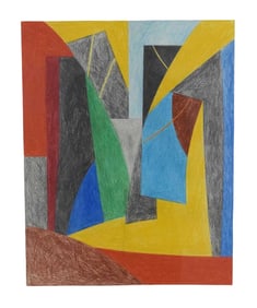 Robert Yucikas, b. 1944, Colored Pencil on Rives Paper, 1978