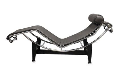Charlotte Perriand for LeCorbusier LC4 Chaise Lounge by Cassina in Black
