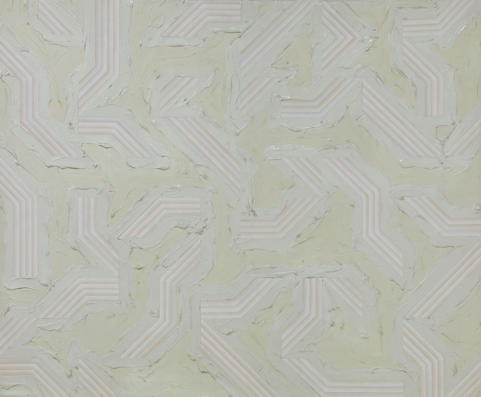 Hiroshi Murata, Acrylic on Canvas, dtd. 1973, 50.25" x 60.25": Introduce an unparalleled piece of mid-century modern elegance to your art collection with Hiroshi Murata's Acrylic on Canvas, dated 1973. Measuring at 50.25" x 60.25", this exquisite artwork is an