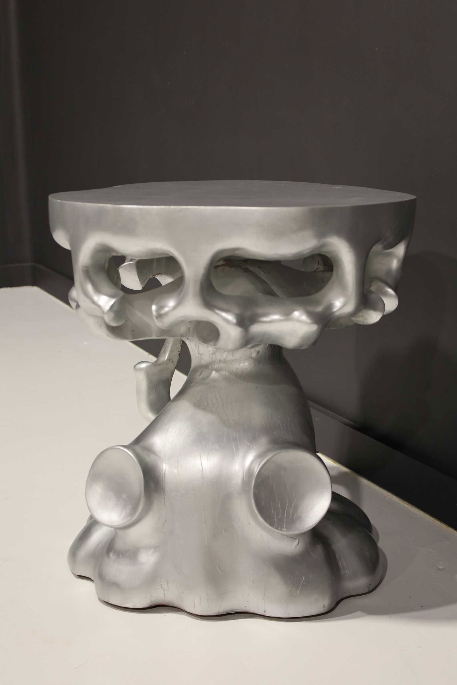 Scala Luxury Silver Leaf Truffle Trunk Side Table - 4