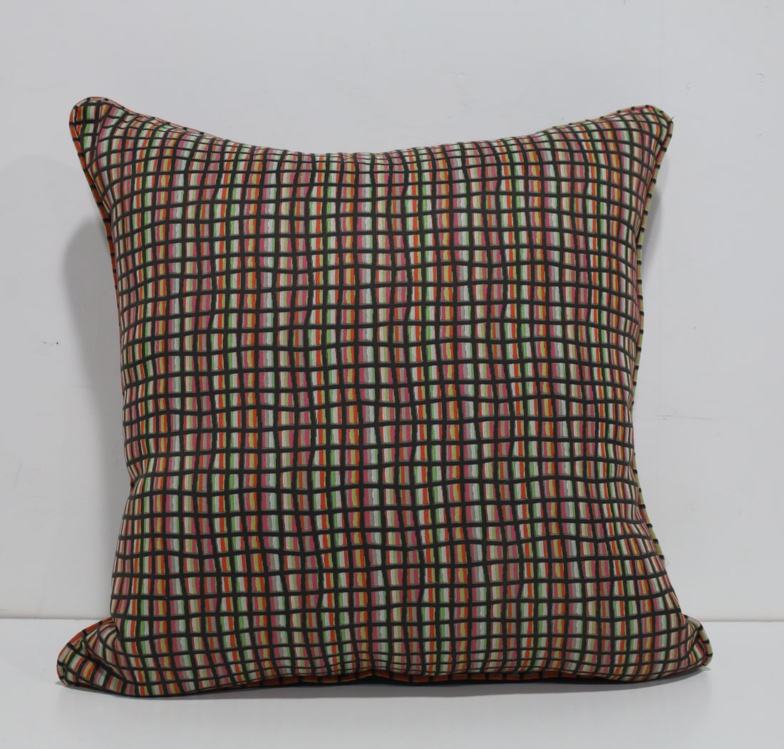 Multi Colored Large Square Pillow: Large square pillow for bedding or a chair
