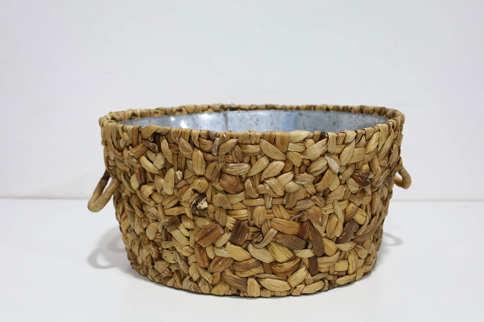 Large Woven Basket with Tin Insert - 2