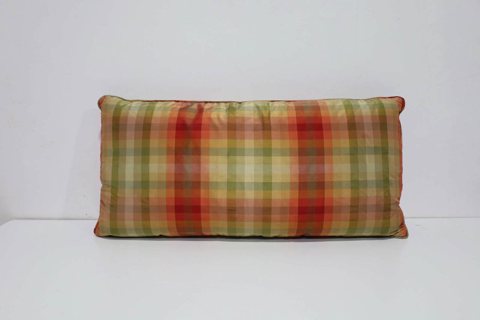 Large Plaid Pillow in Multiple Colors: Great for bedding or a sofa.