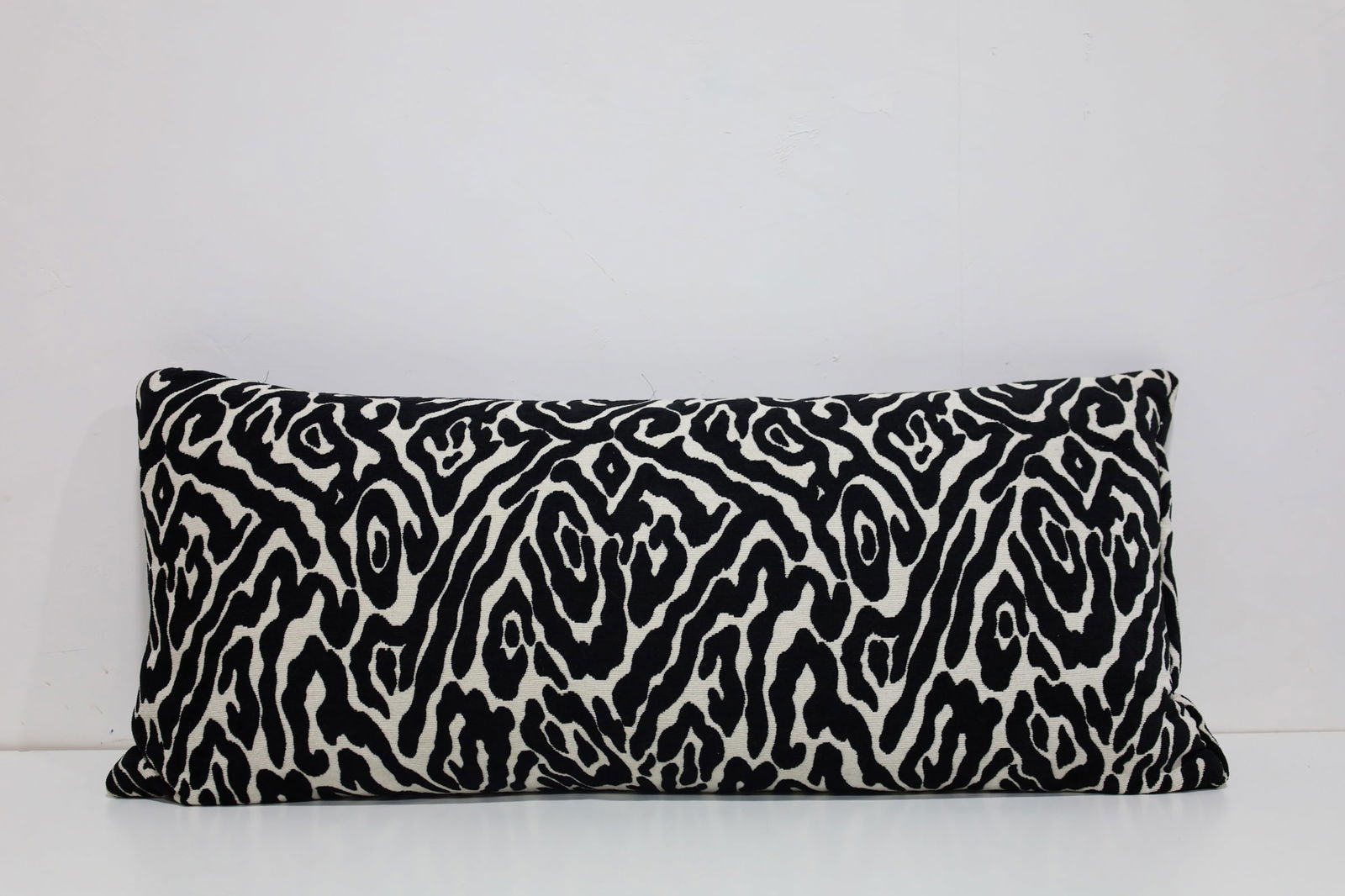 Large Black and White Velvet Lumbar Pillow: Great for bedding or a sofa.
