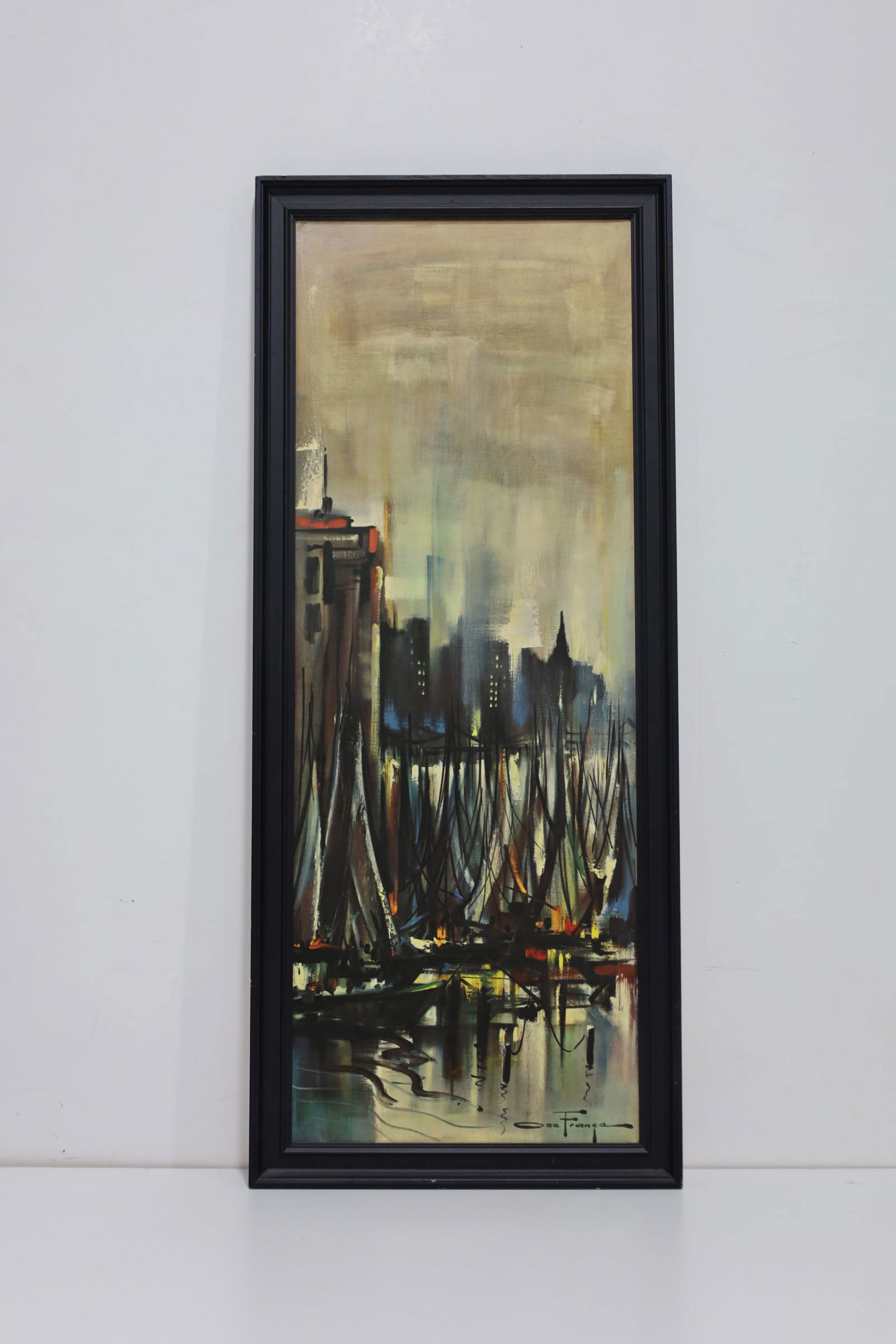 Ozz Franca Cityscape Painting/Print: Framed cityscape painting by Ozz Franca