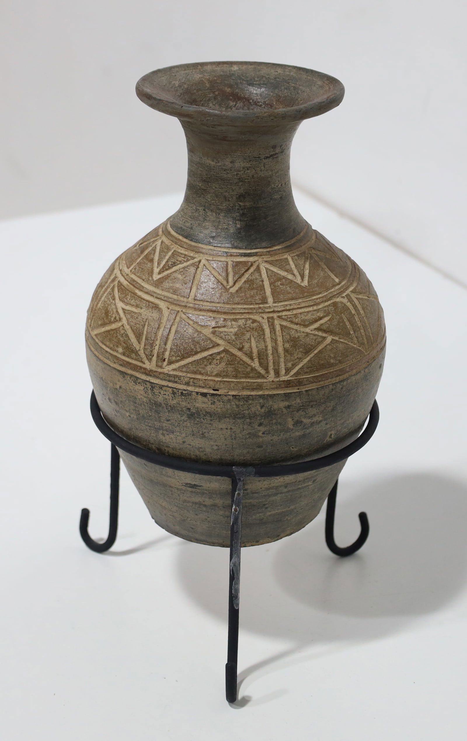 Small Ceramic Vase on Stand - 2