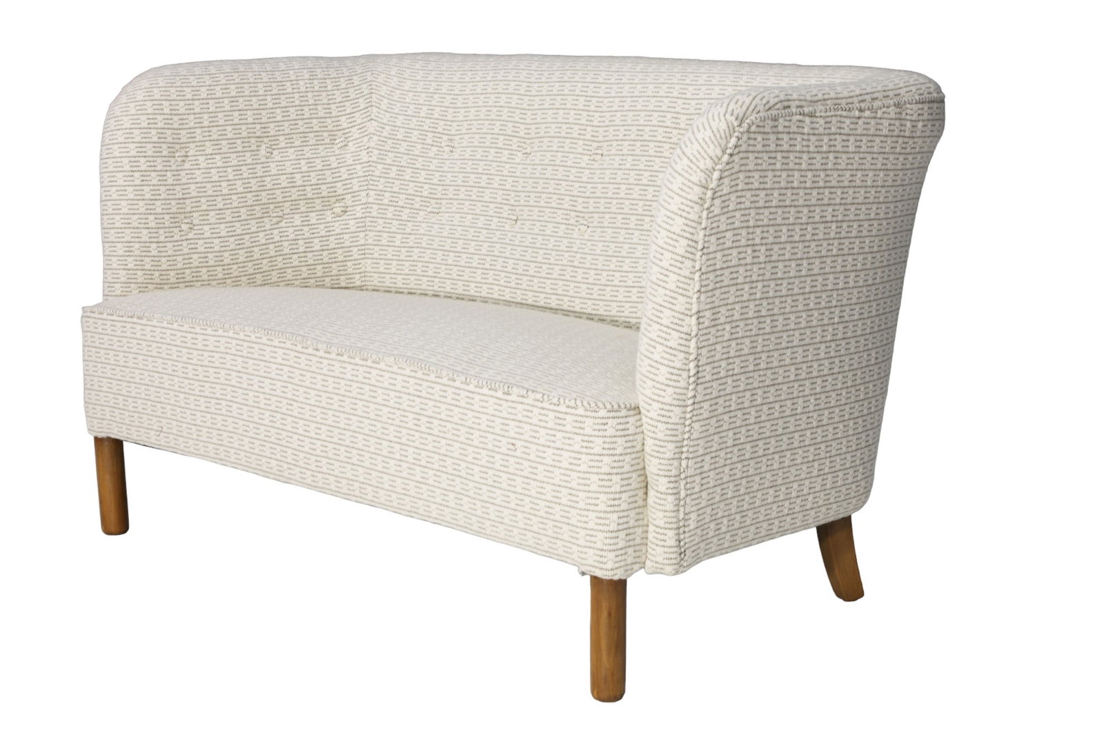 Agner Christoffersen Settee in Kelly Wearstler Upholstery: Reupholstered high quality settee designed by Agner Christoffersen in a rich textured Kelly Wearstler fabric.